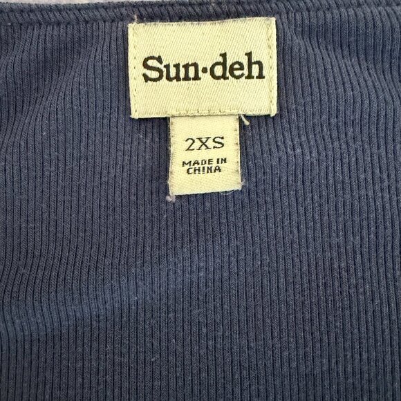 Aritzia Sunday Best Lula Top Shortsleeve in Admiral (Navy) - Picture 3 of 7